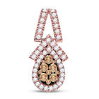 Enchanting Rose Gold Teardrop Brown Diamond Pendant - Splendid Jewellery