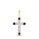 Enchanting Sapphire and Diamond Cross Pendant - Splendid Jewellery