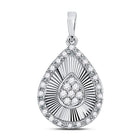 Enchanting Teardrop Diamond Pendant | 10kt White Gold 1/6 Cttw | Splendid Jewellery  Top View from Splendid Jewellery