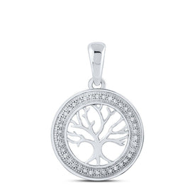 Enchanting Tree of Life Diamond Circle Pendant - Splendid Jewellery