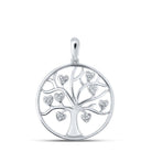 Enchanting Tree of Life Diamond Pendant - 10kt White Gold Women's Jewelry - Splendid Jewellery