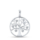 Enchanting Tree of Life Diamond Pendant - 10kt White Gold Women's Jewelry - Splendid Jewellery