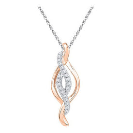 Enchanting Two - Tone Gold Diamond Pendant - Splendid Jewellery