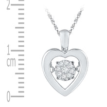 Load image into Gallery viewer, Enchanting White Gold Diamond Heart Pendant - A Moving Symbol of Love and Romance  Side View from Splendid Jewellery