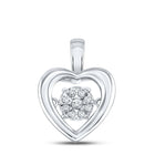 Enchanting White Gold Diamond Heart Pendant - A Moving Symbol of Love and Romance  Top View from Splendid Jewellery