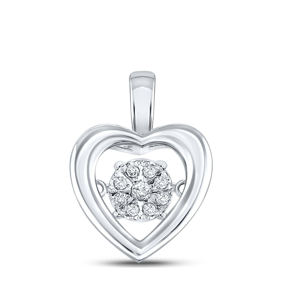 Enchanting White Gold Diamond Heart Pendant - A Moving Symbol of Love and Romance - Splendid Jewellery