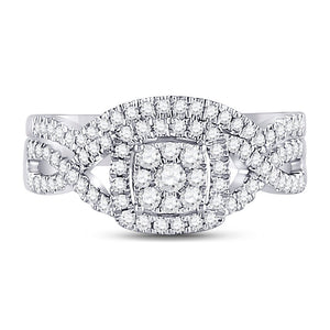 Eternal Brilliance 10kt White Gold Diamond Bridal Wedding Ring Band Set - Splendid Jewellery