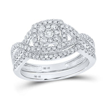 Load image into Gallery viewer, Eternal Brilliance 10kt White Gold Diamond Bridal Wedding Ring Band Set - Splendid Jewellery