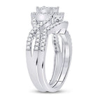 Eternal Brilliance 10kt White Gold Diamond Bridal Wedding Ring Band Set - Alternate view 3 from Splendid Jewellery