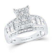Load image into Gallery viewer, Eternal Brilliance 10kt White Gold Diamond Cluster Bridal Wedding Engagement Ring - Splendid Jewellery