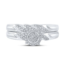 Load image into Gallery viewer, Eternal Brilliance 10kt White Gold Diamond Halo Bridal Wedding Ring Set - Splendid Jewellery