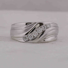 Load image into Gallery viewer, Eternal Brilliance: 10kt White Gold Men's Round Diamond Wedding Band Ring 1/3 Cttw - A Timeless Treasure for Your Special Day - Splendid Jewellery
