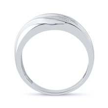 Load image into Gallery viewer, Eternal Brilliance 10kt White Gold Mens Round Diamond Wedding Band Ring 1/4 Cttw - Splendid Jewellery