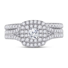 Load image into Gallery viewer, Eternal Brilliance: 10kt White Gold Round Diamond Bridal Wedding Ring Band Set 1 Cttw - Splendid Jewellery