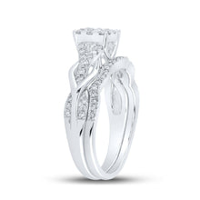 Load image into Gallery viewer, Eternal Brilliance 10kt White Gold Round Diamond Bridal Wedding Ring Band Set - Splendid Jewellery