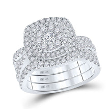 Load image into Gallery viewer, Eternal Brilliance: 10kt White Gold Round Diamond Bridal Wedding Ring Band Set - Splendid Jewellery