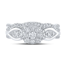 Load image into Gallery viewer, Eternal Brilliance 10kt White Gold Round Diamond Bridal Wedding Ring Band Set - Splendid Jewellery