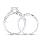 Eternal Brilliance 10kt White Gold Round Diamond Bridal Wedding Ring Band Set - Alternate view 2 from Splendid Jewellery