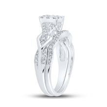 Load image into Gallery viewer, Eternal Brilliance 10kt White Gold Round Diamond Bridal Wedding Ring Band Set - Alternate view 3 from Splendid Jewellery
