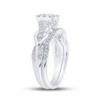 Eternal Brilliance 10kt White Gold Round Diamond Bridal Wedding Ring Band Set - Alternate view 3 from Splendid Jewellery