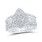 Eternal Brilliance 10kt White Gold Round Diamond Bridal Wedding Ring Band Set - Splendid Jewellery