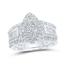 Load image into Gallery viewer, Eternal Brilliance 10kt White Gold Round Diamond Bridal Wedding Ring Band Set - Splendid Jewellery