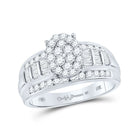 Eternal Brilliance: 10kt White Gold Round Diamond Oval Bridal Wedding Engagement Ring - Splendid Jewellery