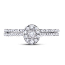 Load image into Gallery viewer, Eternal Brilliance 10kt White Gold Round Diamond Oval Bridal Wedding Ring Band Set - Splendid Jewellery