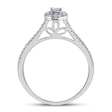 Load image into Gallery viewer, Eternal Brilliance 10kt White Gold Round Diamond Oval Bridal Wedding Ring Band Set - Splendid Jewellery