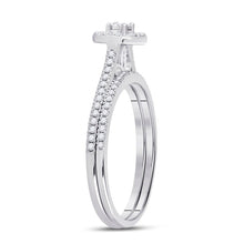 Load image into Gallery viewer, Eternal Brilliance 10kt White Gold Round Diamond Oval Bridal Wedding Ring Band Set - Splendid Jewellery