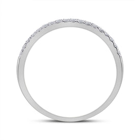 Eternal Brilliance: 10kt White Gold Round Diamond Square Halo Bridal Wedding Ring Band Set - Alternate view 1 from Splendid Jewellery