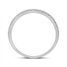 Eternal Brilliance: 10kt White Gold Round Diamond Square Halo Bridal Wedding Ring Band Set - Splendid Jewellery