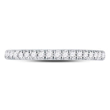 Load image into Gallery viewer, Eternal Brilliance: 10kt White Gold Womens Round Diamond Eternity Wedding Band 1/2 Cttw - Splendid Jewellery