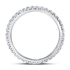 Eternal Brilliance: 10kt White Gold Womens Round Diamond Eternity Wedding Band 1/2 Cttw - Splendid Jewellery