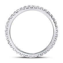Load image into Gallery viewer, Eternal Brilliance: 10kt White Gold Womens Round Diamond Eternity Wedding Band 1/2 Cttw - Splendid Jewellery