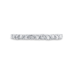 Eternal Brilliance | 10kt White Gold Womens Round Diamond Single Row Band Ring 1/6 Cttw - Splendid Jewellery