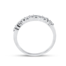 Load image into Gallery viewer, Eternal Brilliance | 10kt White Gold Womens Round Diamond Single Row Band Ring 1/6 Cttw - Splendid Jewellery