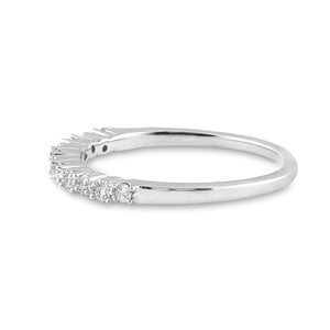 Eternal Brilliance | 10kt White Gold Womens Round Diamond Single Row Band Ring 1/6 Cttw - Splendid Jewellery