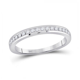 Eternal Brilliance: 14kt White Gold Diamond Wedding Band - Splendid Jewellery