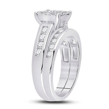 Load image into Gallery viewer, Eternal Brilliance 14kt White Gold Halo Diamond Wedding Ring Band Set - Splendid Jewellery