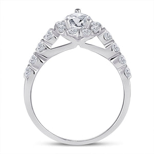 Eternal Brilliance | 14kt White Gold Oval Diamond Bridal Wedding Ring Band Set 2 Cttw - Splendid Jewellery