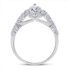 Eternal Brilliance | 14kt White Gold Oval Diamond Bridal Wedding Ring Band Set 2 Cttw - Splendid Jewellery