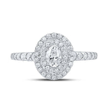 Load image into Gallery viewer, Eternal Brilliance 14kt White Gold Oval Diamond Halo Bridal Wedding Engagement Ring - Splendid Jewellery