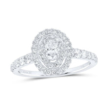 Load image into Gallery viewer, Eternal Brilliance 14kt White Gold Oval Diamond Halo Bridal Wedding Engagement Ring - Splendid Jewellery