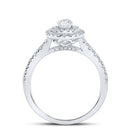 Eternal Brilliance 14kt White Gold Oval Diamond Halo Bridal Wedding Engagement Ring - Splendid Jewellery