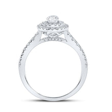 Load image into Gallery viewer, Eternal Brilliance 14kt White Gold Oval Diamond Halo Bridal Wedding Engagement Ring - Splendid Jewellery