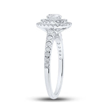Load image into Gallery viewer, Eternal Brilliance 14kt White Gold Oval Diamond Halo Bridal Wedding Engagement Ring - Second Side View