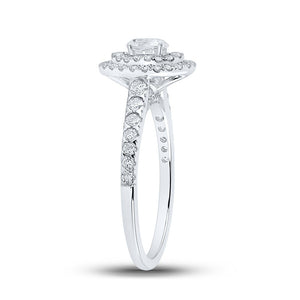 Eternal Brilliance 14kt White Gold Oval Diamond Halo Bridal Wedding Engagement Ring - Splendid Jewellery