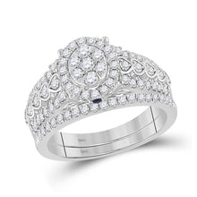 Load image into Gallery viewer, Eternal Brilliance | 14kt White Gold Round Diamond Bridal Wedding Ring Band Set 7/8 Cttw - Splendid Jewellery