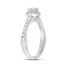 Eternal Brilliance 14kt White Gold Round Diamond Solitaire Bridal Wedding Engagement Ring - Splendid Jewellery